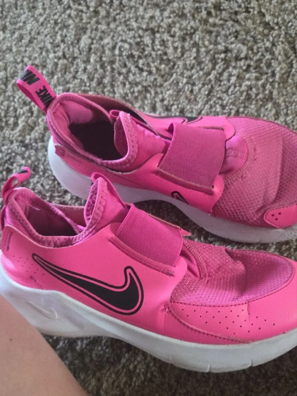 Nike Kids Hot Pink Slip-On Sneakers with White Soles